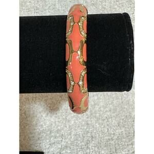 Talbots Candy Coated Enameled Hinged Bracelet With Rhinestones